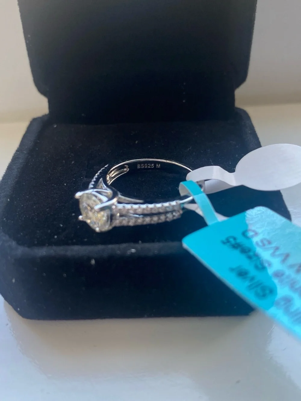 Split Band Moissanite Ring Size 5